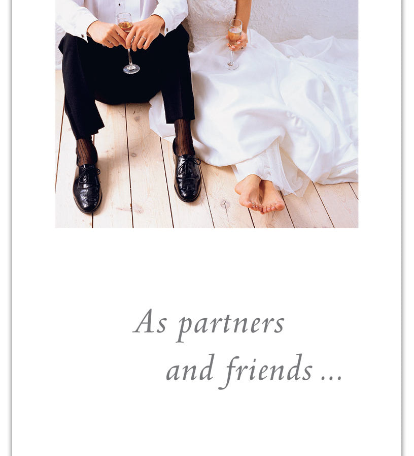 Wedding Card Bride and Groom by Cardthartic featuring elegant wedding design with bride and groom illustration; available at Be Charmed