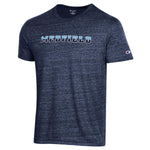 Be Charmed Medfield adult Navy 3-color tri-blend tee by Champion – ultra-soft, lightweight shirt with athletic fit and bold Medfield text, ideal for everyday wear, available at Be Charmed.