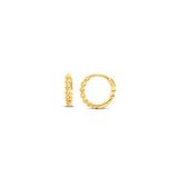 Chloe + Lois Gold beadedhoop earrings on a white background. Available at Be Charmed