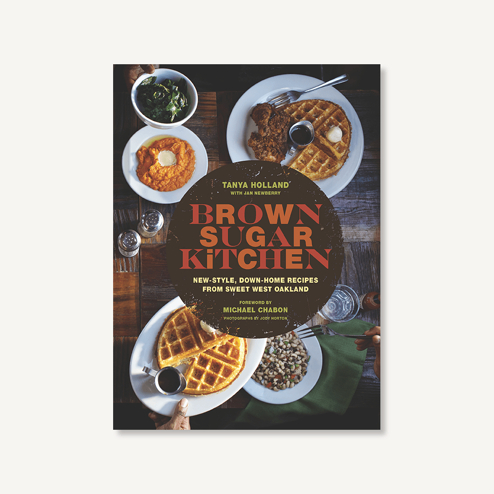 Cover of Brown Sugar Kitchen by Tanya Holland, featuring soul food recipes. Available at Be Charmed Gifts.