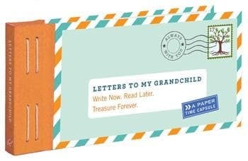 Hardcover keepsake booklet with 12 prompted letters and stickers, beautifully illustrated—Available at Be Charmed