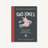 Cover of The Essential Compendium of Dad Jokes by Chronicle Books with fun illustrations. Available at Be Charmed.