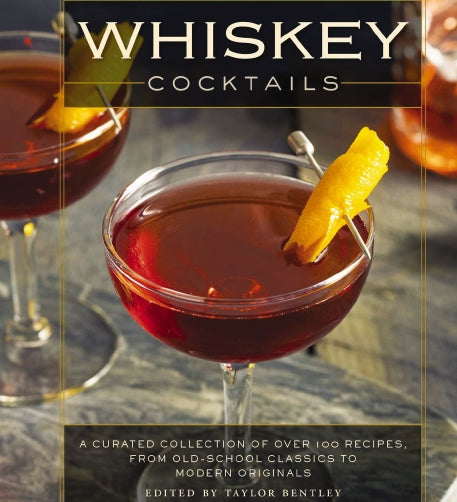 Book cover of 'Whiskey Cocktails' with a cocktail and text. Available at Be Charmed