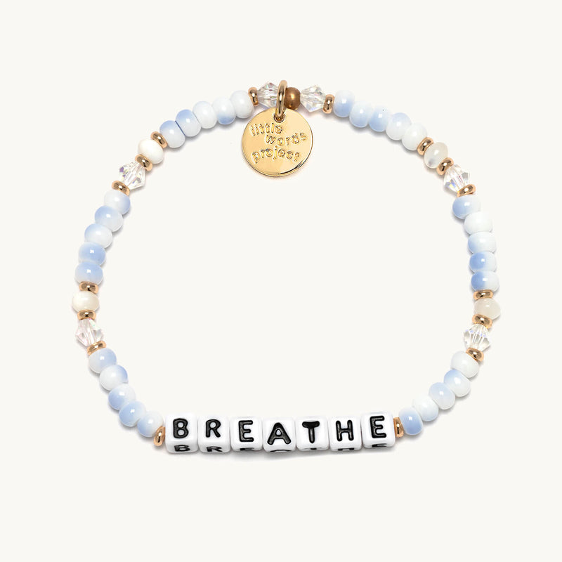 Little Words Project Bracelet Breathe Cotton Clouds