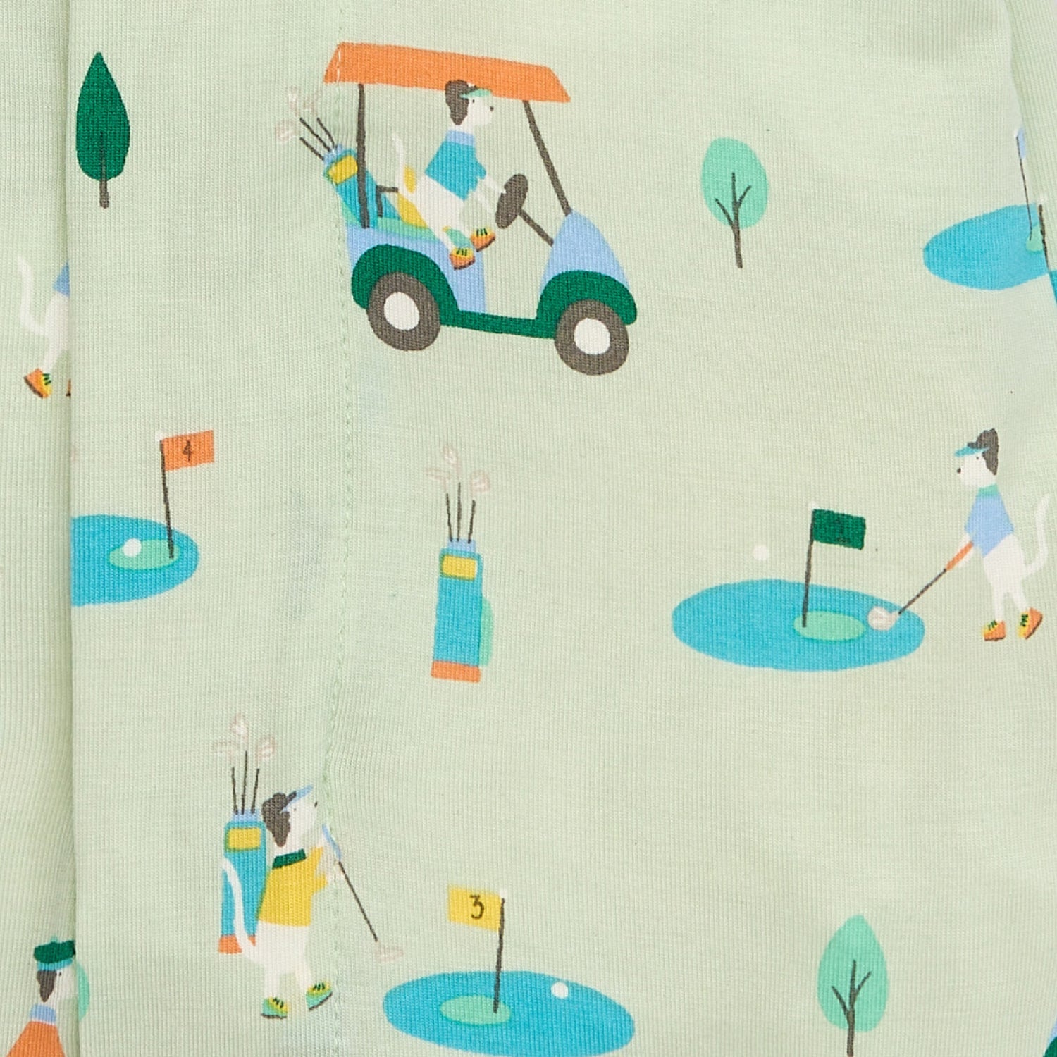 Close up of Magnetic Me Fairway Fetch Fabric
