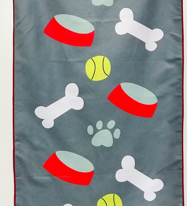 22″×38″ Clutch Towels “Wipe Your Paws” dog towel in soft beige, cotton blend, great for grooming and drying pets. Available at Be Charmed