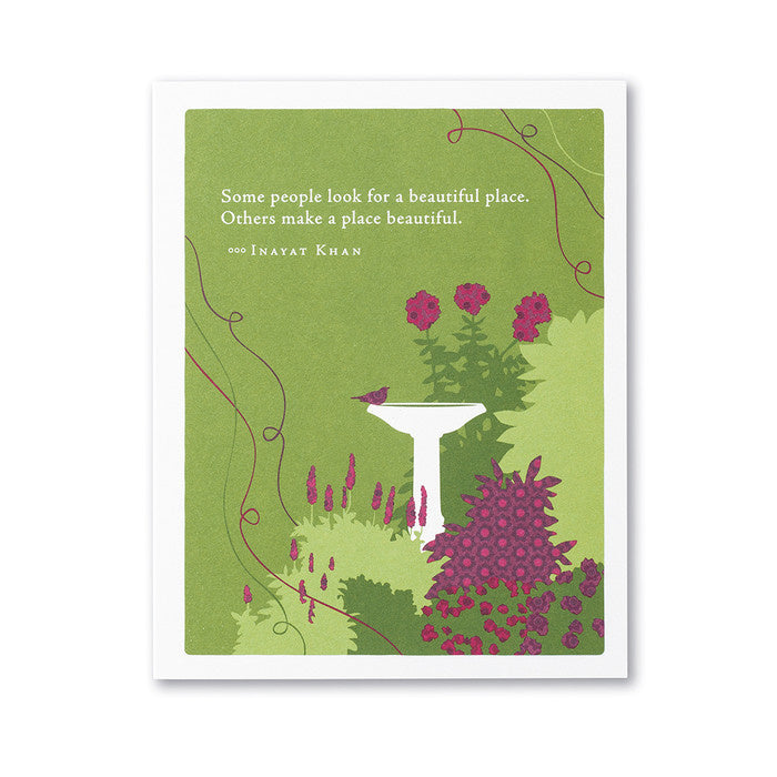 An appreciation card with a floral design and a quote by Ibrahim Ali Khan. Available at Be Charmed