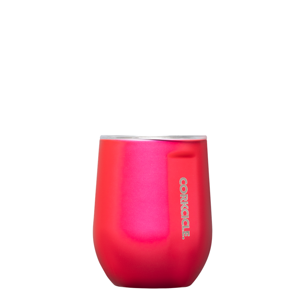 Corkcicle 12oz Stemless Tumbler in Cherry Blossom – triple-insulated stainless steel drinkware with a soft floral print, ideal for wine, coffee, or cocktails. Keeps drinks hot or cold, perfect for gifting, available at Be Charmed.