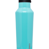 Corkcicle 20oz Sport Canteen in Turquoise – vibrant triple-insulated stainless steel water bottle in a refreshing turquoise finish. Features a built-in carry handle and quick-sip sport lid. Keeps drinks cold for 25+ hours or hot for 12. Lightweight, durable, and ideal for active lifestyles. Available at Be Charmed.