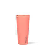 Corkcicle 24oz Tumbler in Neon Lights Coral – triple-insulated stainless steel tumbler with a vibrant coral-pink neon finish. Includes a clear, spill-resistant lid. Keeps drinks cold for 9+ hours or hot for 3+. Bold, bright, and perfect for on-the-go sipping. Available at Be Charmed.