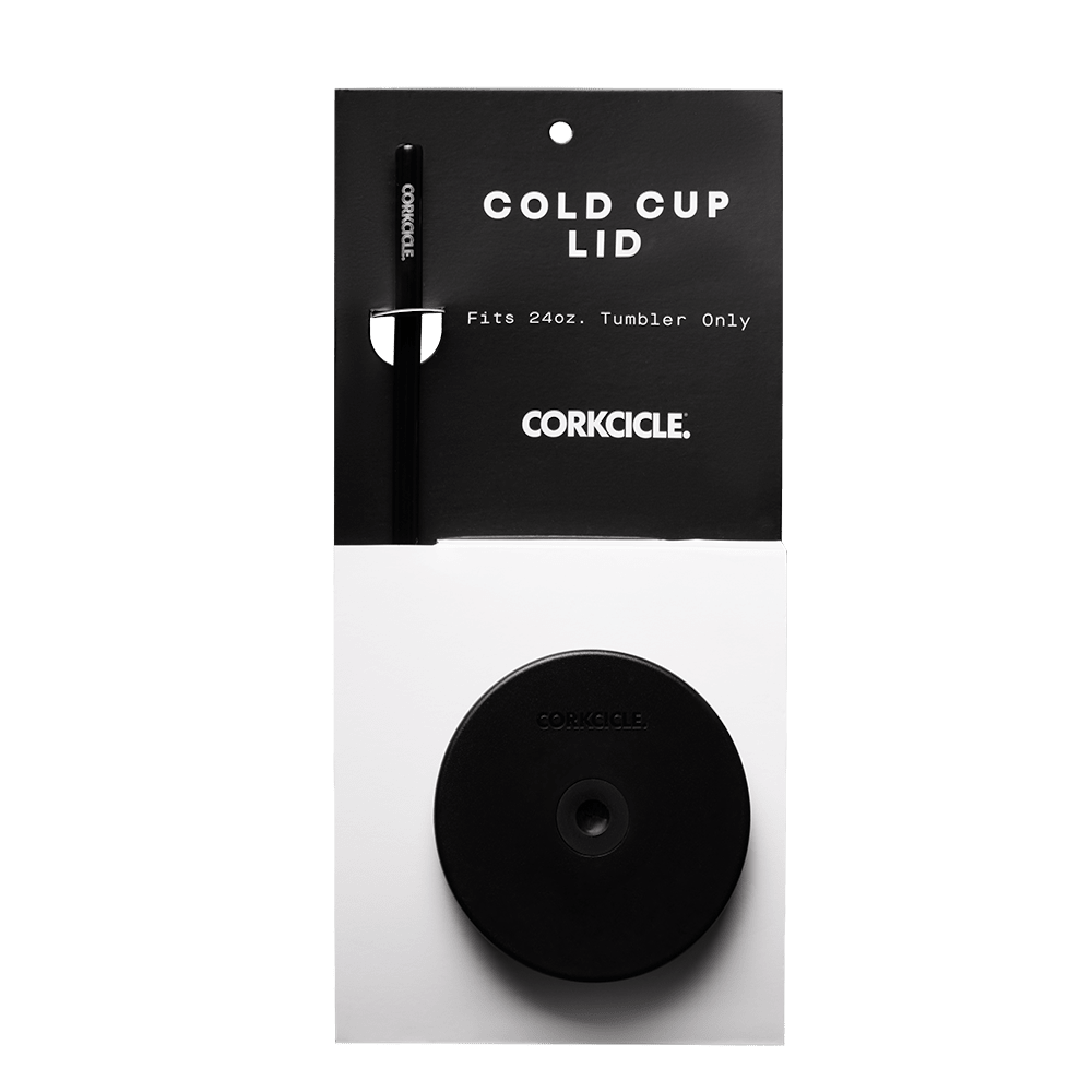 Corkcicle Cold Cup Lid Replacement – BPA-free, spill-resistant lid designed to fit Corkcicle Cold Cups, includes silicone gasket and built-in straw opening, available at Be Charmed.