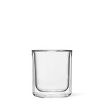 Corkcicle 12oz Glass Rocks Tumbler Set – Clear Double Pack, modern glass design for cocktails or whiskey, dishwasher-safe—Available at Be Charmed.