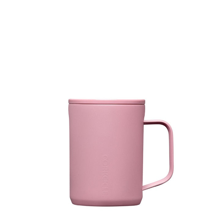 Corkcicle Pink mug on a white background. Available at Be Charmed