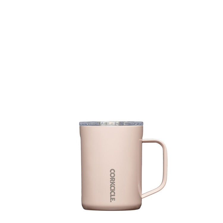 Corkcicle Gloss Chocolate Milk insulated mug with handle on a white background, featuring the Corkcicle brand. Available at Be Charmed