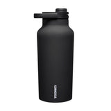 Black water bottle with a cap on a white background.  Available at Be Charmed
