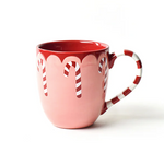 Coton Colors Provence Candy Cane holiday mug with scalloped candy cane motif – Available at Be Charmed
