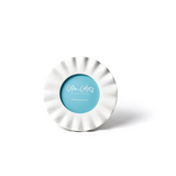 Coton Colors Round Picture Frame with signature white ruffle edge, elegant ceramic photo display for 4x4 pictures – Available at Be Charmed