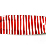 Coton Colors red stripe ruffle skinny tray with festive design – Available at Be Charmed