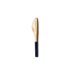 Wooden spreader with navy base on a white background. Available at Be Charmed