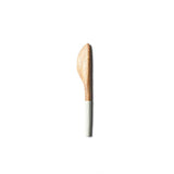 Spreader knife with wooden handle on a white background. Available at Be Charmed