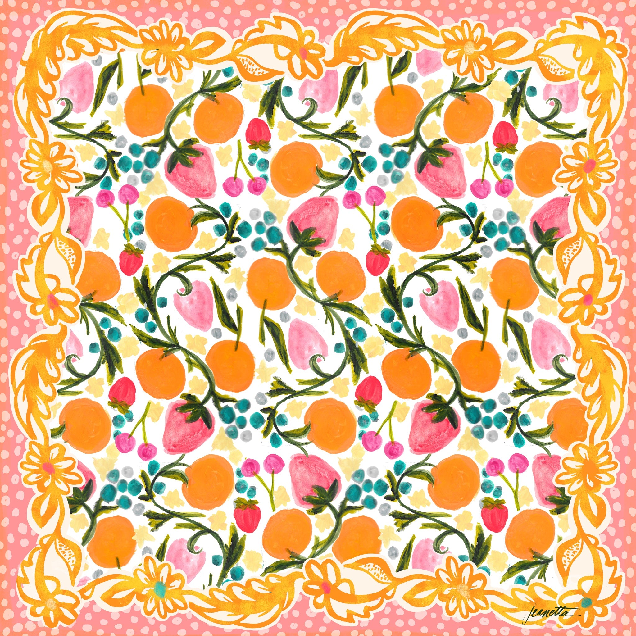 Created By Tutti Frutti bandana scarf in soft cotton, featuring a classic paisley print in rich tones—perfect as neck accessory, hair tie, or bag accent—Available at Be Charmed 
