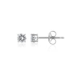 CZ stud earrings on a white background. Available at Be Charmed