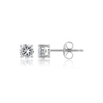 CZ stud earrings on a white background. Available at Be Charmed
