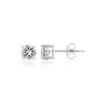 CZ stud earrings on a white background. Available at Be Charmed
