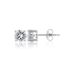 CZ stud earrings on a white background. Available at Be Charmed