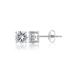 CZ stud earrings on a white background. Available at Be Charmed
