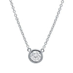 CZ necklace on a white background. Availablea at Be Charmed