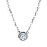 CZ necklace on a white background. Availablea at Be Charmed