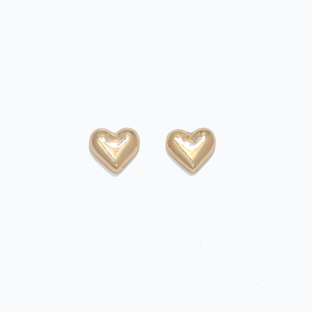 Cuties Puffy Heart Earrings in glossy pastel enamel with silver-plated posts—lightweight and fun for everyday wear—Available at Be Charmed 