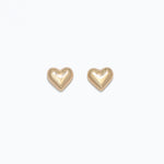 Cuties Puffy Heart Earrings in glossy pastel enamel with silver-plated posts—lightweight and fun for everyday wear—Available at Be Charmed 