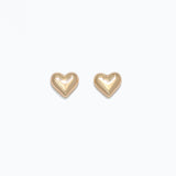 Cuties Puffy Heart Earrings in glossy pastel enamel with silver-plated posts—lightweight and fun for everyday wear—Available at Be Charmed 