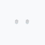 Silver Cuties hypoallergenic CZ stud earrings with sparkling cubic zirconia on surgical steel posts—Available at Be Charmed