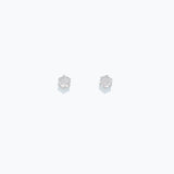 Silver Cuties hypoallergenic CZ stud earrings with sparkling cubic zirconia on surgical steel posts—Available at Be Charmed