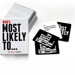 DSS Games Who’s Most Likely To – funny party card game for friends, perfect for group game night or gifts. Available at Be Charmed