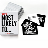 DSS Games Who’s Most Likely To – funny party card game for friends, perfect for group game night or gifts. Available at Be Charmed