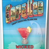 D'marie Wicked Cape Codder Craft Cocktail Slush Mix, a cranberry-lime frozen drink blend perfect for cocktails or mocktails. Just add vodka & freeze. Available at Be Charmed.