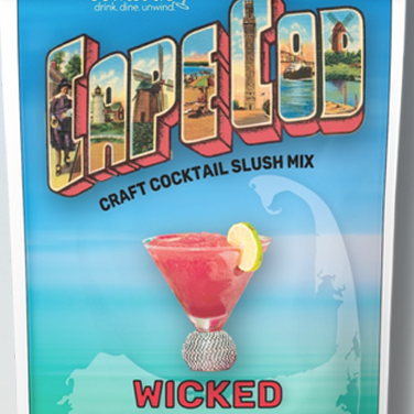 D'marie Wicked Cape Codder Craft Cocktail Slush Mix, a cranberry-lime frozen drink blend perfect for cocktails or mocktails. Just add vodka & freeze. Available at Be Charmed.