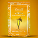 D'marie Mimosa Slush Mix pouch with citrus design, a craft cocktail mix to combine with champagne and freeze. Refreshing and easy. Available at Be Charmed