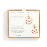 Heart-shaped earrings in a Demdaco jewelry box with a message card. Available at Be Charmed