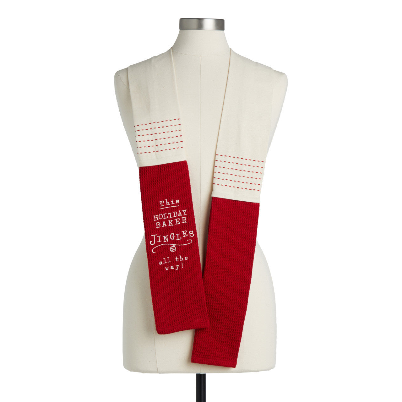 Celebrate holiday baking with the Demdaco Boa Holiday Baker dish towel—absorbent, festive, and perfect for your kitchen. Available at Be Charmed.