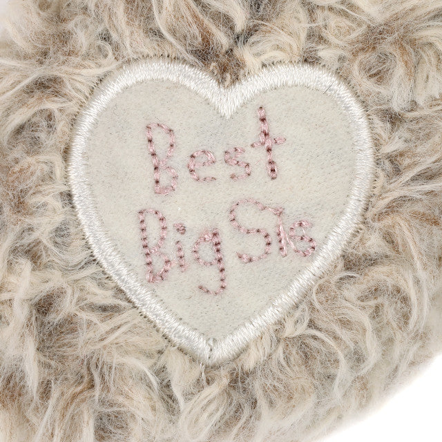 Close up of patch on Demdaco Gifts from the New Kid – Big Sister keepsake gift with charming design. Available at Be Charmed