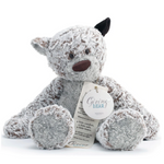 Demdaco Giving Bear plush toy in soft brown fur with stitched message tag, available at Be Charmed.
