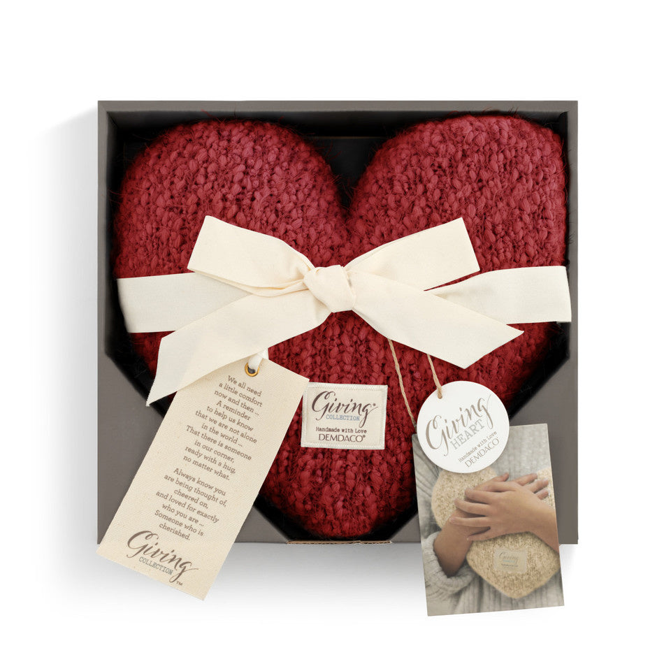 Demdaco Giving Heart – red decorative heart accent in box, symbolizing love and generosity. Available at Be Charmed