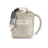 Demdaco Heart Mug – Cat Mom edition in pouch, 16 oz ceramic stoneware with heart design. Microwave & dishwasher safe. Available at Be Charmed