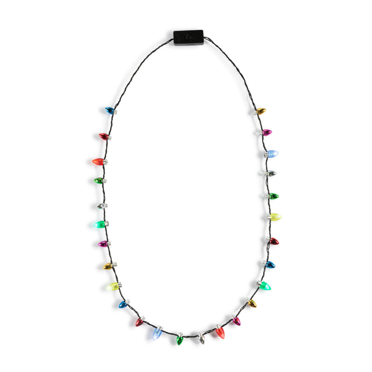 Demdaco Lit Holiday Necklace with LED light pendant on festive cord—glows during holiday gatherings. Available at Be Charmed.