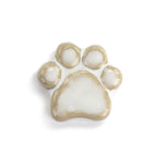 Decorative ceramic paw print on a white background.  Available at Be Charmed